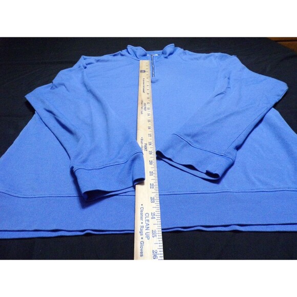 Calvin Klein Men's Blue 1/4 Zip Pullover Lightweight 100% Cotton Long Sleeve XXL - Picture 7 of 9
